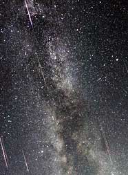 meteor shower through the Milky Way Hawaii Stargazing